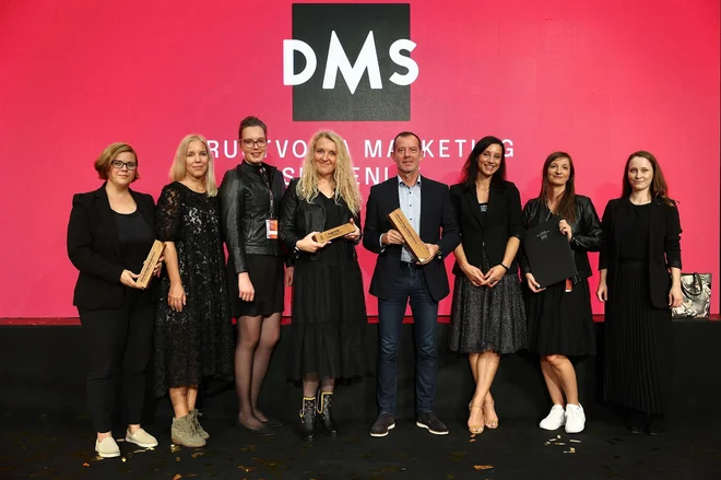 Društvo za marketing Slovenije je veliko nagrado marketinška odličnost 2021 podelilo Atlantic Drogi Kolinski za projekt &#39;Podpiramo lokalno &ndash; Posoška postrv / Argeta&#39;. FOTO: Nejc Lasič za DMS