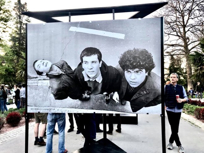 Šarlo akrobata na letošnji razstavi fotografij ob 40-letnici <em>Paket aranžmana</em> v Beogradu. FOTO: osebni arhiv