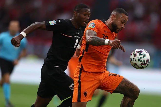 Memphis Depay je prvi strelec kvalifikacij za SP v Katarju. FOTO: Dean Mouhtaropoulos/AFP