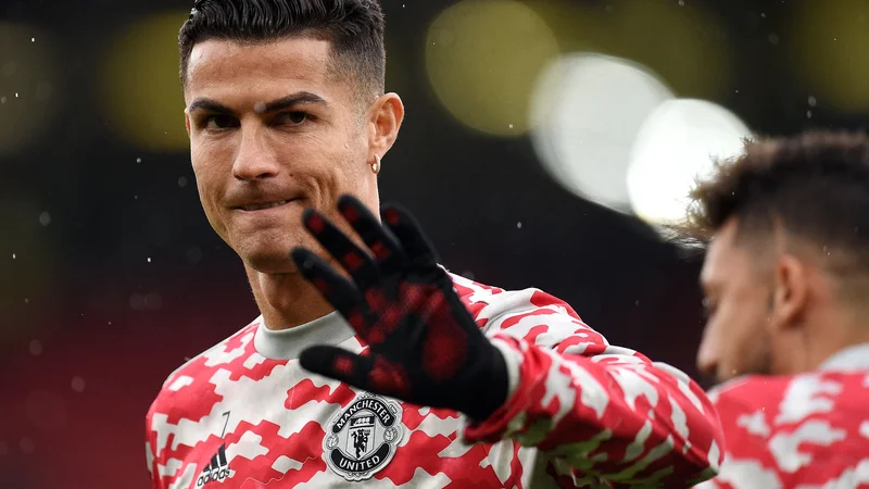 Fotografija: Cristiano Ronaldo trenutno igra za britanski Manchester United. FOTO: Oli Scarff/ AFP