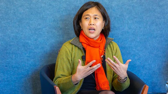 Katherine Tai ni ponudila &raquo;novih ciljev in novih orodij&laquo; v pogajanjih ZDA s Kitajsko, trdijo kritiki. FOTO: USTR