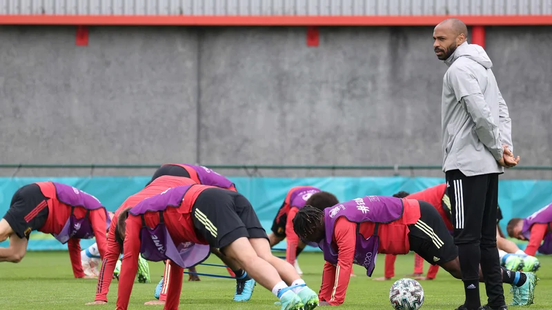 Fotografija: Thierry Henry med treningom belgijske reprezentance. FOTO: Kenzo Tribouillard/AFP