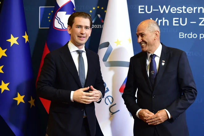 Kurz je še ta teden bil v Sloveniji, kjer se je udeležil vrha EU-Zahodni Balkan. FOTO: Jure Makovec/Afp