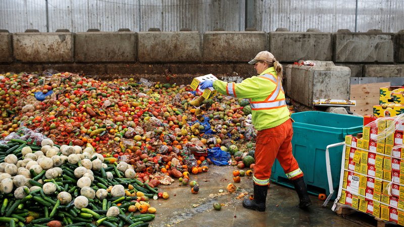 Fotografija: Vsako leto v svetu zavržemo ogromne količine še užitne hrane. FOTO: Ben Nelms/Reuters
