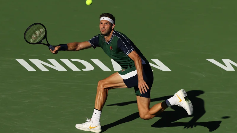 Fotografija: Večno nadarjeni Grigor Dimitrov je imel proti Danilu Medvedjevu enega od svojih sanjskih dnevov, ko lahko premaga vsakogar na svetu. FOTO: Clive Brunskill/AFP