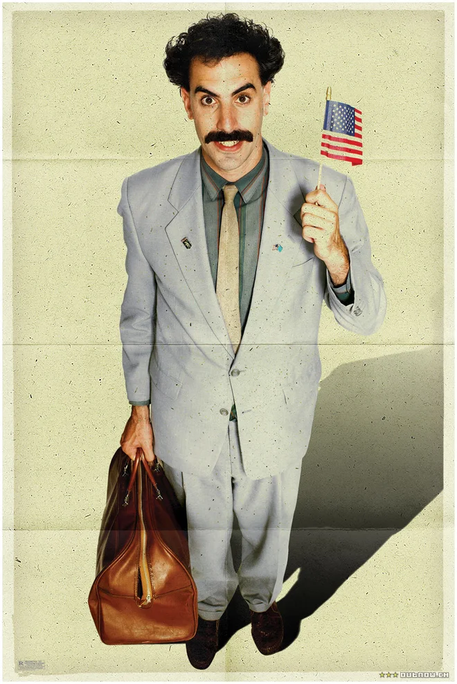 Kazahstanski novinar Borat Sagdijev se je pred petnajstimi leti odpravil na pot po Z, D in A, da bi spoznal ameriško kulturo in z njo oplemenitil domači narod. FOTO: promocijsko gradivo
