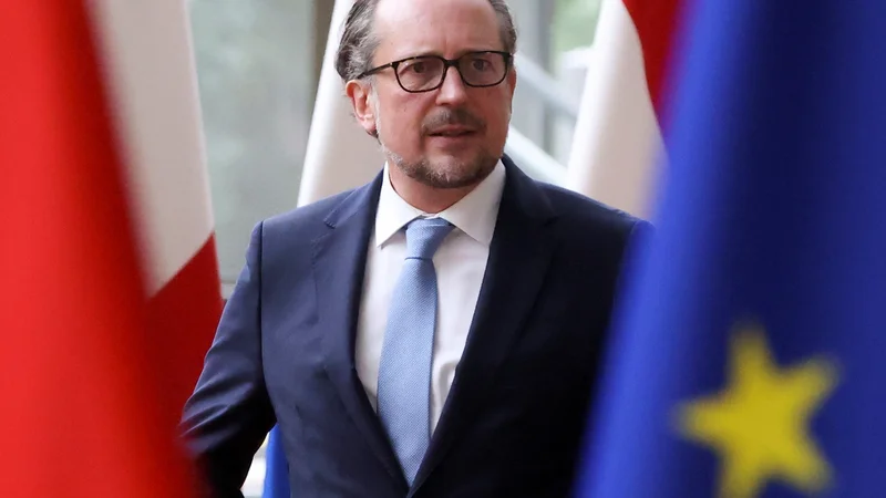 Fotografija: Novi avstrijski kancler Alexander Schallenberg FOTO: Yves Herman/Reuters