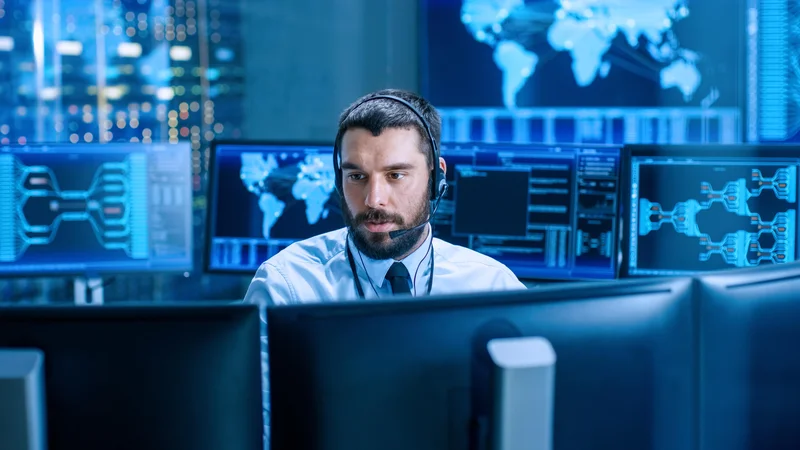 Fotografija: Telekom Slovenije s svojim sodobnim Operativnim centrom kibernetske varnosti skrbi za kibernetsko varnost. FOTO: Shutterstock