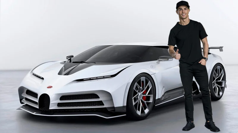 Fotografija: Cristiano Ronaldo ima tudi zbran oksu za športne avtomobile. FOTO: Bugatti.com