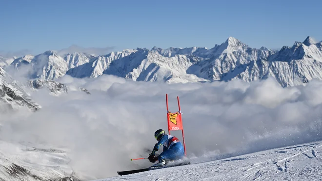 Ted Ligety (na fotografiji) med lanskim nastopom v Söldnu. FOTO: Joe Klamar/AFP
