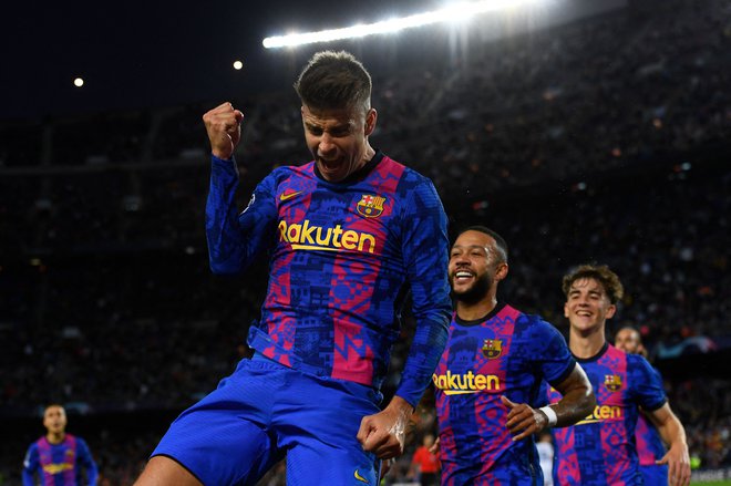 Gerard Pique je Barceloni prinesel tri točke. FOTO: Josep Lago/ AFP
