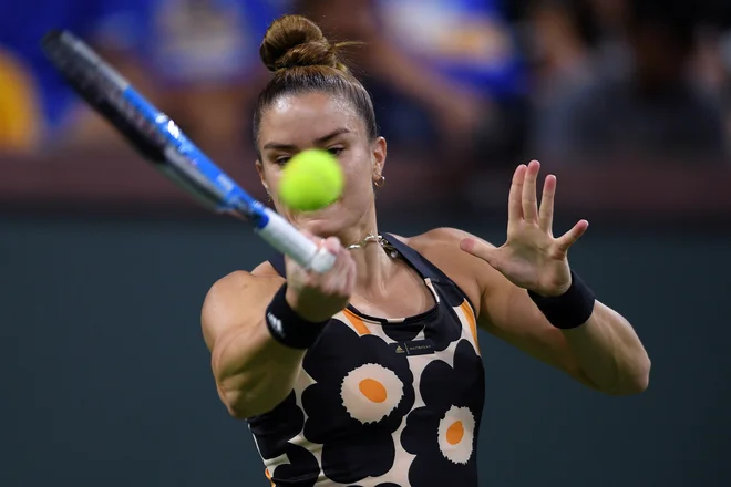 Maria Sakari med nedavnim nastopom v Indian Wellsu. FOTO: Orlando Ramirez/USA Today Sports
