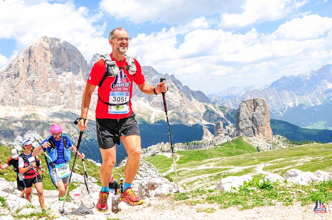 Peter Macuh se je usmeril v gorske ultramaratone, med njimi je 120 kilometrov dolg Cortina Trail. FOTO: osebni arhiv
