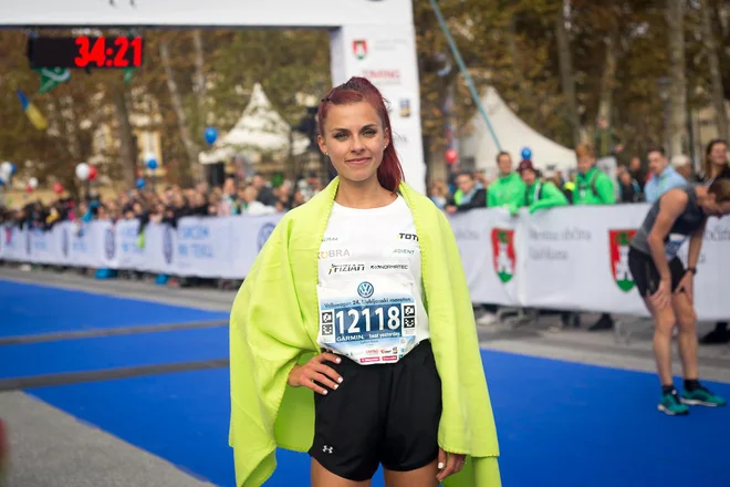 Klara Lukan je prikazala izjemno hiter tek na 10 kilometrov. FOTO: Peter Kastelic
