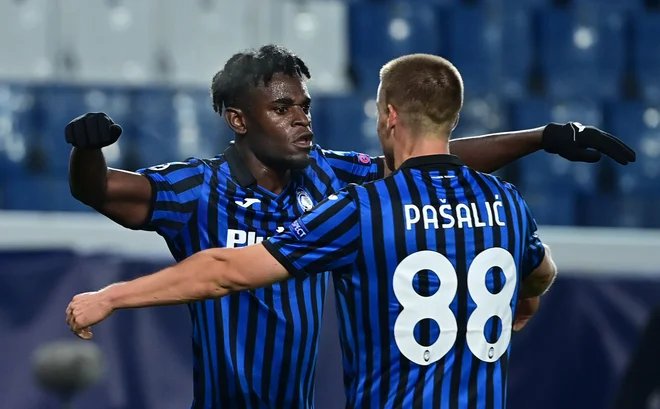 Atalanta je ob koncu iztržila točko proti Laziu. FOTO: Miguel Medina/AFP
