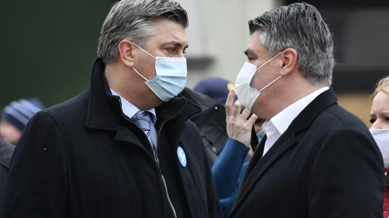 Fotografija: Politično sobivanje Zorana Milanovića (desno) in Andreja Plenkovića ni prav diplomatsko. FOTO: Boris Kovacev/Cropix