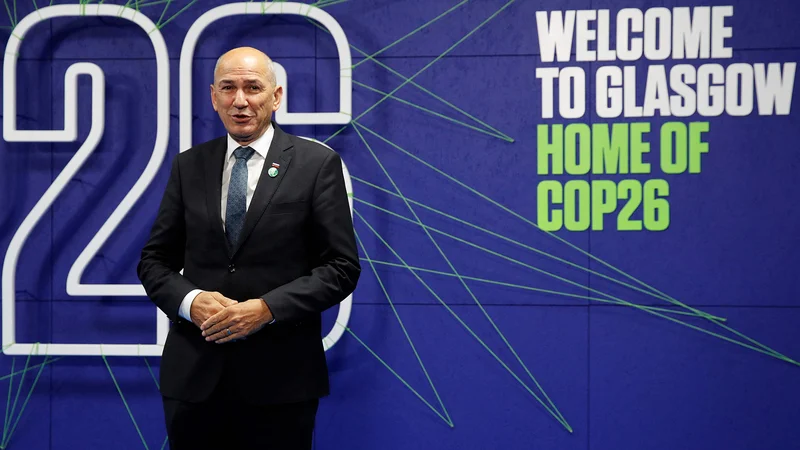 Fotografija: Slovenija bo imela v Glasgowu pomembno vlogo kot predsedujoča Svetu EU. FOTO: Phil Noble/Afp