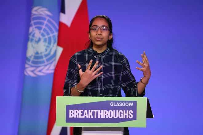 &raquo;Starost ni pomembna. Včasih je lahko tudi mlad človek pameten in moder,&laquo; pravi Vinisha Umashankar. Foto Steve Reigate/AFP
