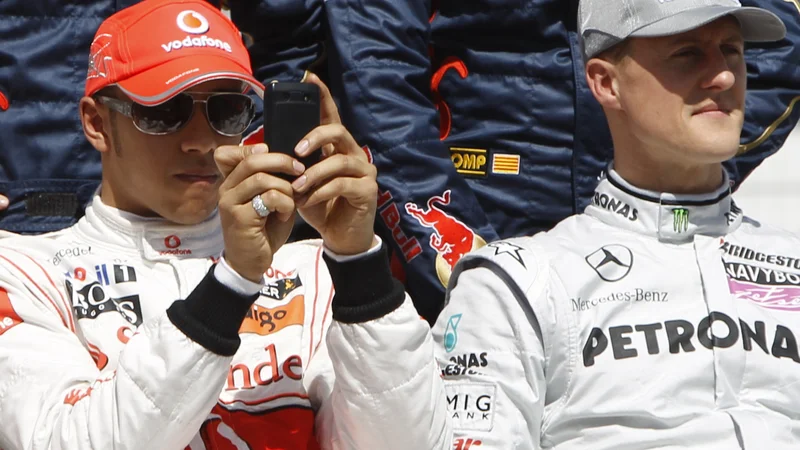 Fotografija: Lewis Hamilton in Michael Schumacher imata skušaj 191 zmag. FOTO: Caren Firouz/Reuters