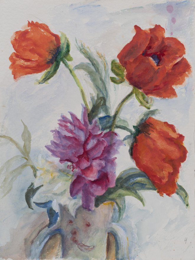 Nekatera dela, tudi impresionistično Tihožitje z maki v tehniki akvarel Rozalije Klein Sternen z začetka 20. stoletja, so predstavljena prvič.
