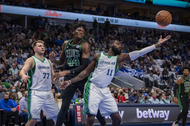 Luka Dončić je bil tudi proti Bostonu mož odločitve. FOTO: Jerome Miron/USA Today Sports
