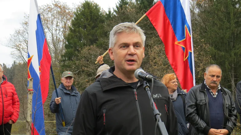 Fotografija: Samo partizani so bili del zavezniške koalicije in samo oni so se borili za svojo domovino, je dejal zgodovinar Martin Premk. FOTO: Bojan Rajšek/Delo
