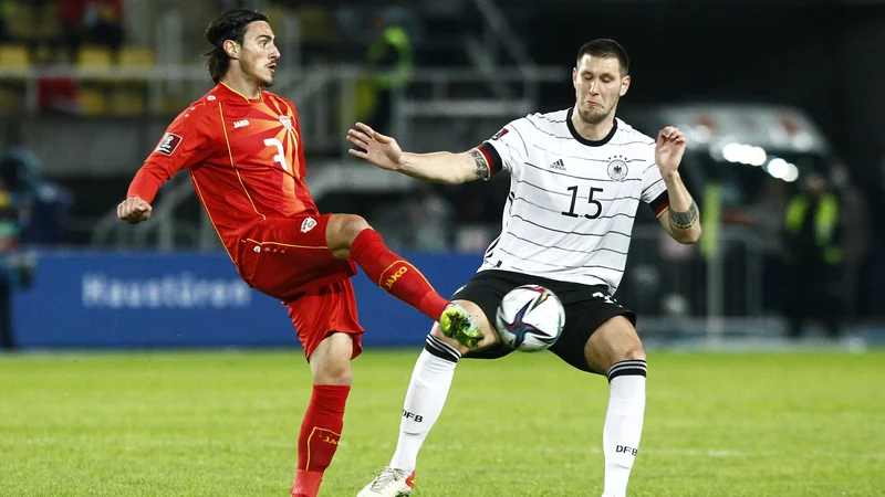 Fotografija: Niklas Süle (desno) ne bo igral proti Lihtenštajnu in Armeniji. FOTO: Ognen Teofilovski/Reuters