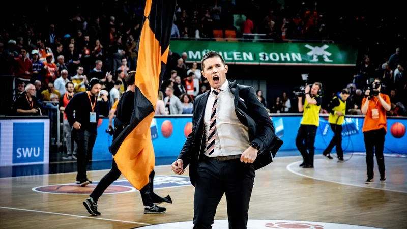 Fotografija: Jaka Lakovič je bil v igralskih dneh vrhunski organizator, pri 43 letih je vse boljši trener. FOTO: Ratiopharm Ulm