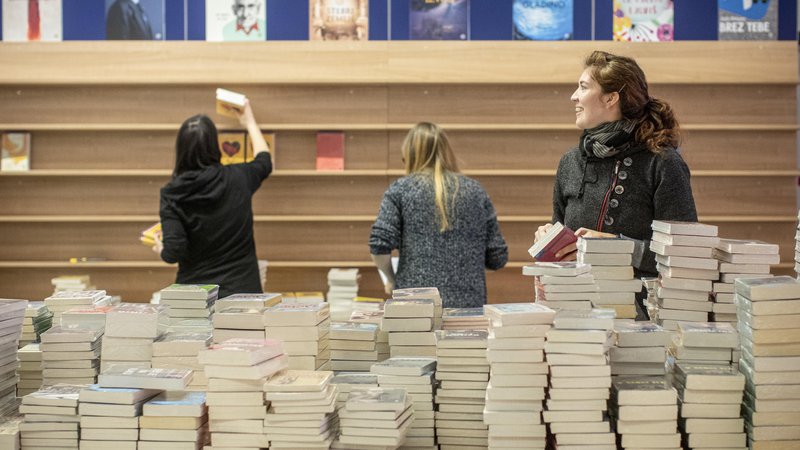 Fotografija: Zadnji knjižni sejem v živo je bil novembra 2019. FOTO: Voranc Vogel/Delo
