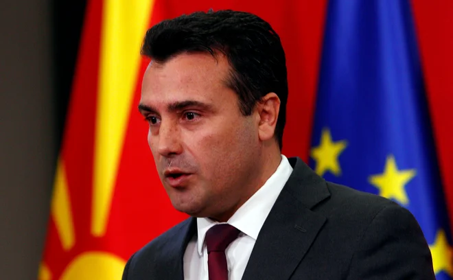 Zoran Zaev je odstop s položaja predsednika vlade in stranke SDSM napovedal pred desetimi dnevi. FOTO:&nbsp;Ognen Teofilovski/Reuters
