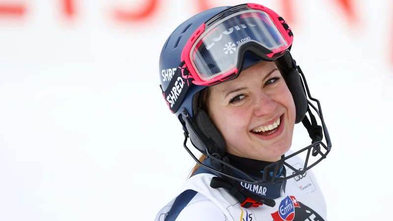 Fotografija: Andreja Slokar je postala prva primorska zmagovalka tekme za svetovni pokal. FOTO: Denis Balibouse/Reuters
