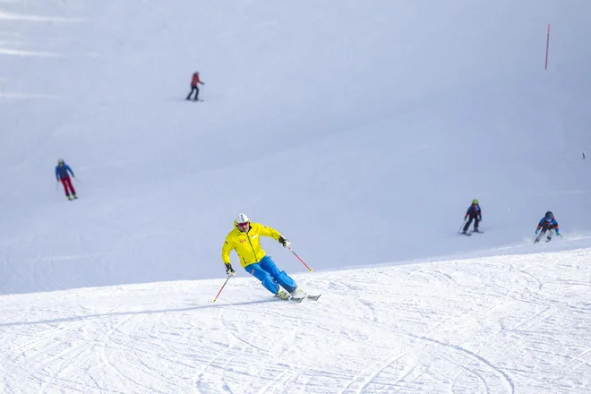 Veliko vlogo v tako imenovanem smučarskem prometu odigra tudi trenutna vidljivost terena in kontrasta na snegu. FOTO: Voranc Vogel/Delo
