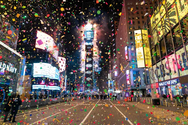 Times Square na 1. januar 2021. FOTO: Corey Sipkin/AFP