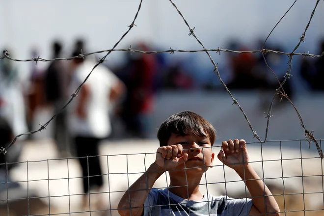 Begunsko taborišče na Lezbosu FOTO: Yara Nardi/Reuters
