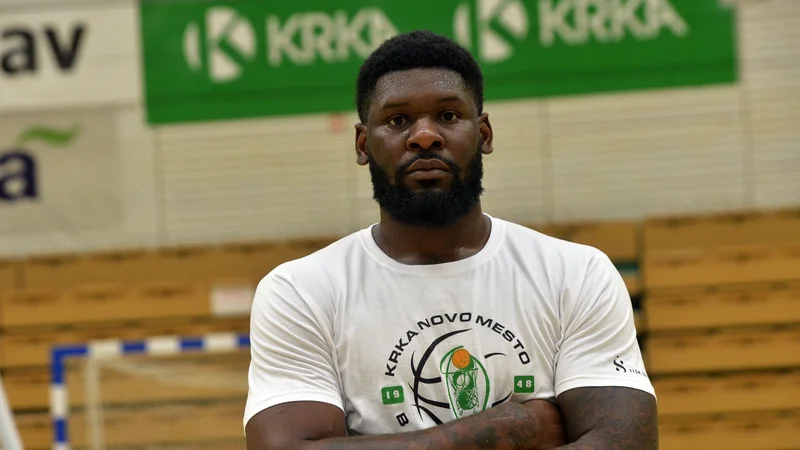 Fotografija: Adonis Thomas je nova moč novomeških košarkarjev. FOTO: KK Krka