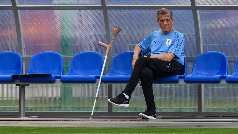 Fotografija: Oscar Tabarez je sedel na klop urugvajske reprezentance 21. marca 2006 in jo vodil na 181 tekmah. FOTO: Martin Bernetti/AFP