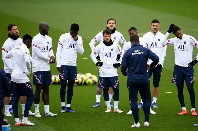 Mauricio Pochettino med petkovim treningom. FOTO: Franck Fife/AFP
