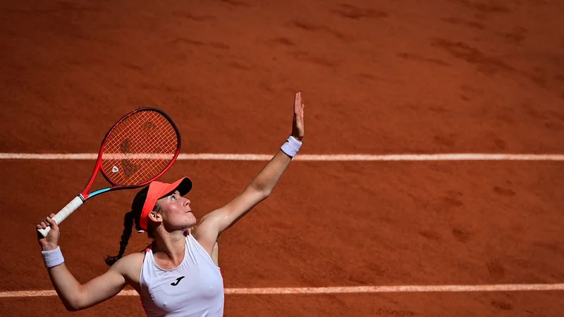 Fotografija: Tamara Zidanšek se je letos prebila v polfinale OP Francije. FOTO: Martin Bureau/AFP
