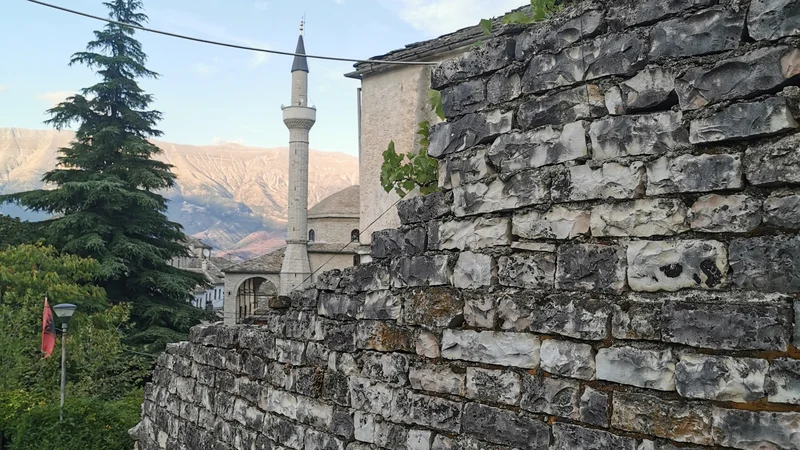 Fotografija: Gjirokastru pravijo tudi mesto v kamnu. FOTO: Lucijan Zalokar