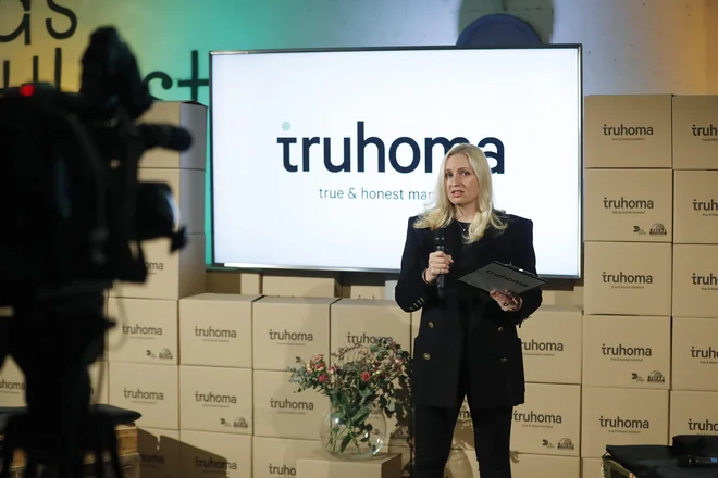 Ana Lukner Roljić,&nbsp;podjetnica in ustanoviteljica Anine zvezdice, je predstavila svoj življenjski projekt, filantropsko platformo Truhoma.&nbsp;FOTO: Leon Vidic/Delo
