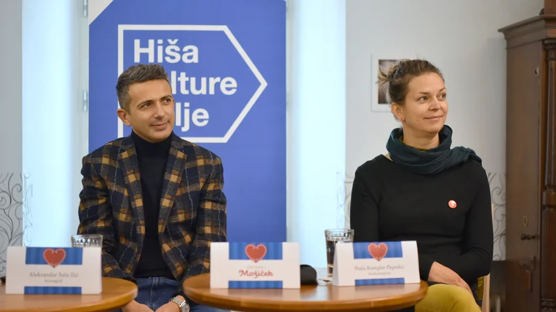 Fotografija: Koreograf Aleksandar Saša Ilić ter dramaturginja in producentka Hiše kulture Celje Nuša Komplet Peperko. FOTO: HKC