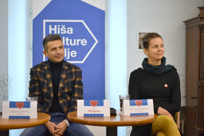 Koreograf Aleksandar Saša Ilić ter dramaturginja in producentka Hiše kulture Celje Nuša Komplet Peperko. FOTO: HKC
