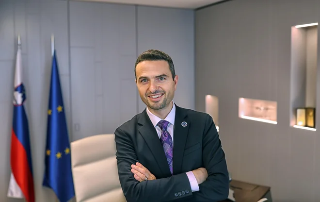 Matej Tonin, minister za obrambo in predsednik NSi. FOTO: Blaž Samec/Delo
