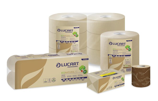 Kartonski del embalaže Tetra Pak je izdelan iz močnih celuloznih vlaken, iz katerih je mogoče izdelati nove, kakovostne papirnate izdelke. V papirnici Lucart v Italiji izdelujejo recikliran higienski papir. FOTO: Lucart
