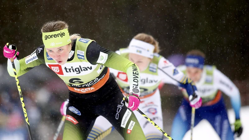 Fotografija: Anamarija Lampič je bila vendarle zadovoljna s svojim nastopom. FOTO: Roman Šipić/Delo