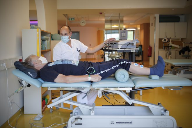 Rehabilitacija bolnika po preboleni bolezni Covid-19. FOTO: Uroš Hočevar/Kolektiff
