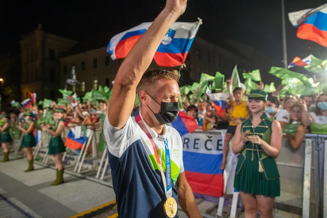 Sprejem na Kongresnem trgu FOTO: Voranc Vogel
