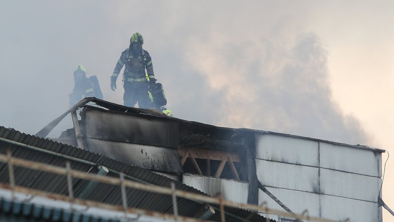 Fotografija: Več kot 150 gasilcev se je spopadlo z ognjem. FOTO: Marko Feist
