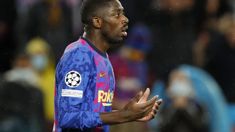 Fotografija: Soccer Football - Champions League - Group E - FC Barcelona v Benfica - Camp Nou, Barcelona, Spain - November 23, 2021 FC Barcelona's Ousmane Dembele reacts REUTERS/Albert Gea Foto Albert Gea Reuters