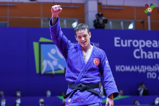 Mihael Žgank je imel spet razlog za veselje. FOTO: Kostadin Andonov/EJU
